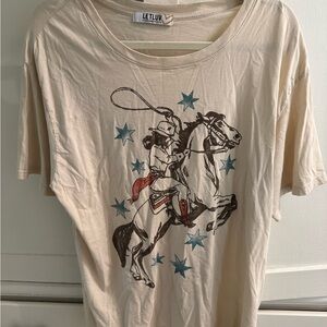 Anthropologie LetLuv Cowgirl Graphic T-Shirt